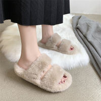 ENPLEI Women Winter House Fuzzy Slippers Fur Fashion Warm Shoes Woman Slip on Flats Female Furry Slides Cozy Home size 35-42