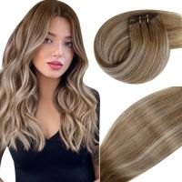 Moresoo Human Hair Wefts Brazilian Hair Extensions Remy Hair Weaves 100G Natural Straight Double Sided Sew in Bundles for Women