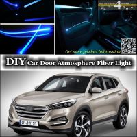 For Hyundai Tucson interior Ambient Light Tuning Atmosphere Fiber Optic Band Lights Inside Door Panel illumination Not EL light Bulbs  LEDs HIDs