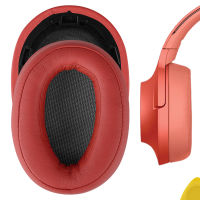 Geekria Protein Leather Replacement Ear Pads for MDR-100ABN, WH-H900N Headphones Ear Cushions, Headset Earpads, Ear Cups Repair Parts (Twilight Red)