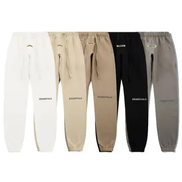 Essentials Double Line Flocking Drawstring Pants Men's Casual Pants Women's  Loose Sweatpants Jogger Pants