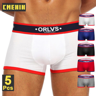 CMENIN ORLVS 5Pcs Ins สไตล์ผ้าฝ้ายเซ็กซี่ชายชุดชั้นในชายนักมวยกางเกง Breathable กางเกงในชายกางเกง Bxoers กางเกงขาสั้น Masculino OR138