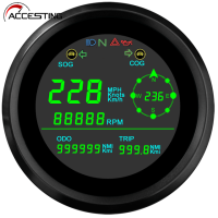 ใหม่ Digital GPS Speedometer LCD Speed Gauge Trip ODO COG การใช้ระดับโวลต์มิเตอร์ RPM ไฟเลี้ยวเรือ Marine รถจักรยานยนต์รถ12/24V