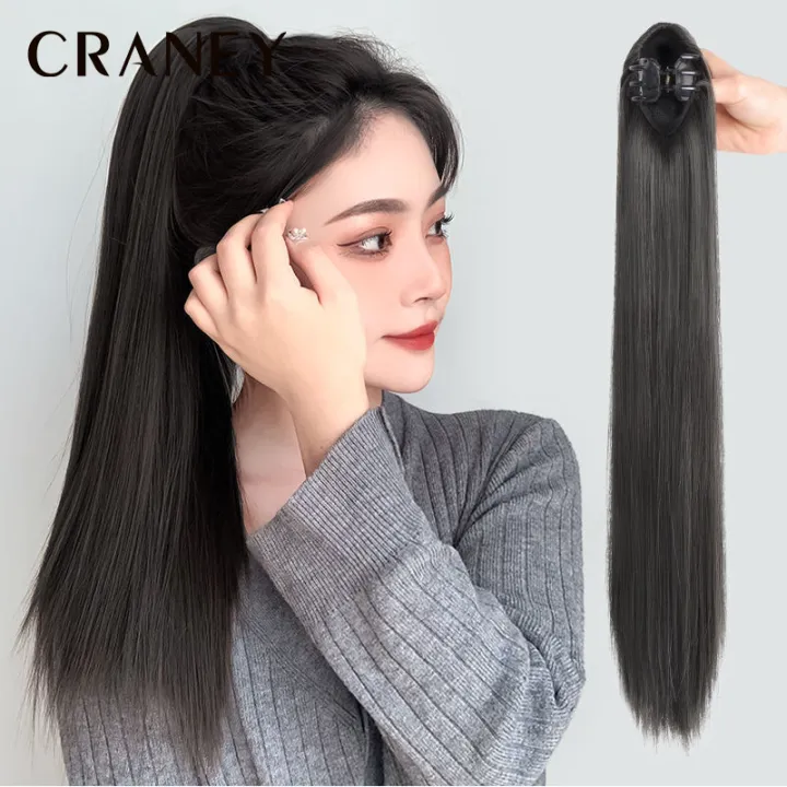 Long Straight Ponytail with Clip Women Wig Hair Extensions Smooth and natural | Lazada PH Long Straight Ponytail with Clip Women Wig Hair Extensions Smooth and natural | Lazada PH