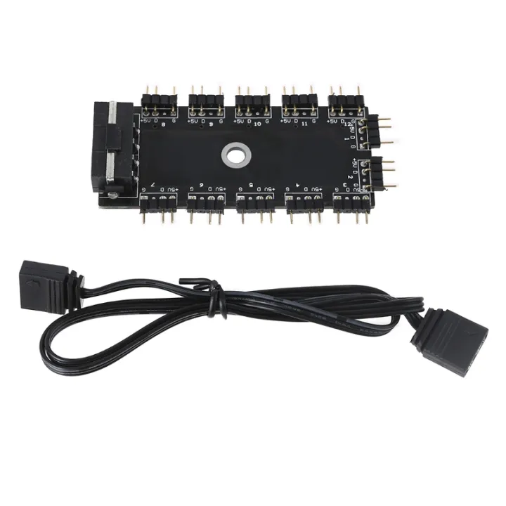 AURA SYNC 5V 3-Pin ARGB Hub Splitter Case & RGB Extension Cable for MSI ...
