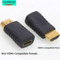 อะแดปเตอร์ที่รองรับ Mini HDMI ตัวผู้ HD กับ Mini HD Female ตัวแปลงสำหรับ HDTV 1080P HD TV คอมพิวเตอร์มัลติมีเดียกล้องโปรเจ็คเตอร์