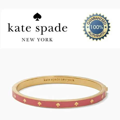 Gift Idea} Kate Spade Spot The Spade Enamel Hinged Bangle (Panach Pink /  Gold) Style #:O0RU2565 [Mint by MelM] | Lazada Singapore