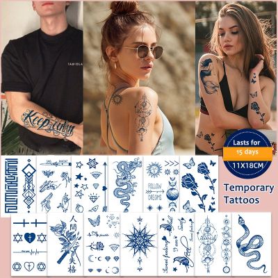 【YF】 Semi Permanent Tattoos for Women Waterproof and Long-Lasting 2 Weeks Realistic Fake Stickers Butterfly Flowers