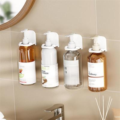 Wall Mounted Self-Adhesive Shampoo Shower Gel Bottle Shelf Liquid Soap Shower Gel Organizer Holder Shelves Bathroom Accessories Bathroom Counter Stora
