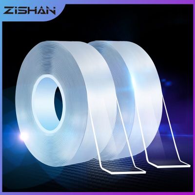 1/2/3M Waterproof Transparent Double Sided Nano Tape Reuse Home Tapes Adhesives Porcelain wood metal plastic Super Glue Adhesives  Tape