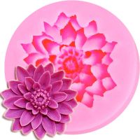 3D Beautiful Lotus Chrysanthemum Flowers Silicone Mold Wedding DIY Baking Fondant Soap Resin ClayMould Cake Decorating Tools M91 Bread  Cake Cookie Ac