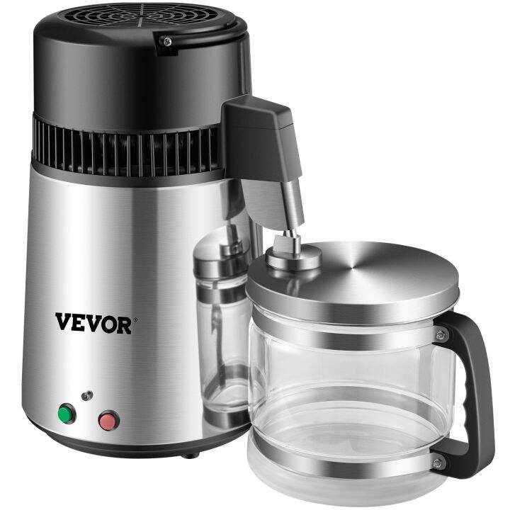 Distillateur D'eau VEVOR 4L En Acier Inox 304 - Purificateur Domestique, 750W/1750W, 220V