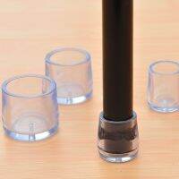 8pcs/Set Transparent PVC Round Chair Leg Protector Covers Feet Pads Furniture Table Covers Wood Floor Chair Legs Caps Protector