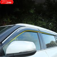 ภายนอกรถ Visor Vent Shades Window Visor Sun Rain Guard Deflector สำหรับ Toyota Highlander XU70 Refit 2020 2021 2022อุปกรณ์เสริม