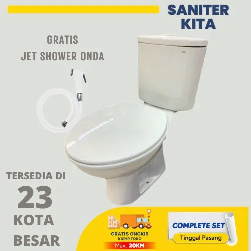 Toto CW53JW Complete Set Toilet Duduk Tinggal Pasang Kloset WC Duduk