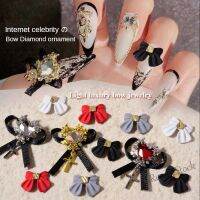 【hot sale】 № B50 2PC Bow Nail Art Accessories 3D Ribbon Nail Accessories Frosted Alloy Nail Stickers