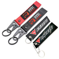 1 PC Dainese Racing รถจักรยานยนต์พวงกุญแจพวงกุญแจเย็บปักคอลเลกชัน Keyring