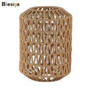 Blesiya Chụp đèn dây giấy xoắn Chụp đèn dệt cho nhà hàng quán trà đảo bếp