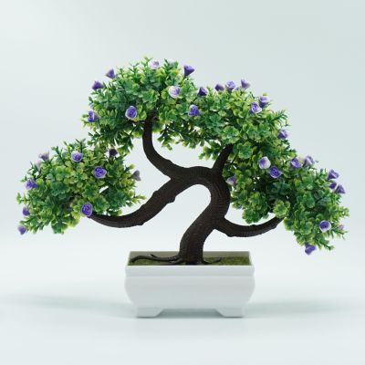 Artificial Plants Bonsai Small Tree Pot Fake Flowers Potted Ornaments For Home Garden Room Table Decoration Hotel Decor Plantas