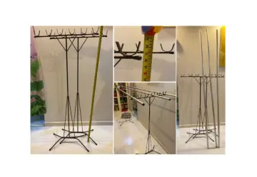 Laundry bamboo pole online holder