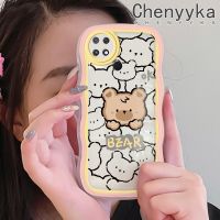 เคส Chenyyka สำหรับ Xiaomi Poco C40 Redmi 10เคสพลังงานเคสลายการ์ตูนหมีสร้างสรรค์เคสโทรศัพท์แบบใสขอบซิลิโคนอ่อนดีไซน์สวยใหม่กล่องกันกระแทกป้องกันเลนส์กล้องเคสโปร่งใส