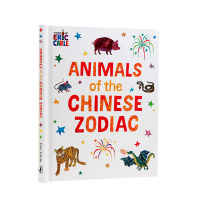 Original English picture book animals of the Chinese Zodiac Eric Carle grandfather English Picture Book Childrens hardcover English Enlightenment cognitive picture book # Youxue baby