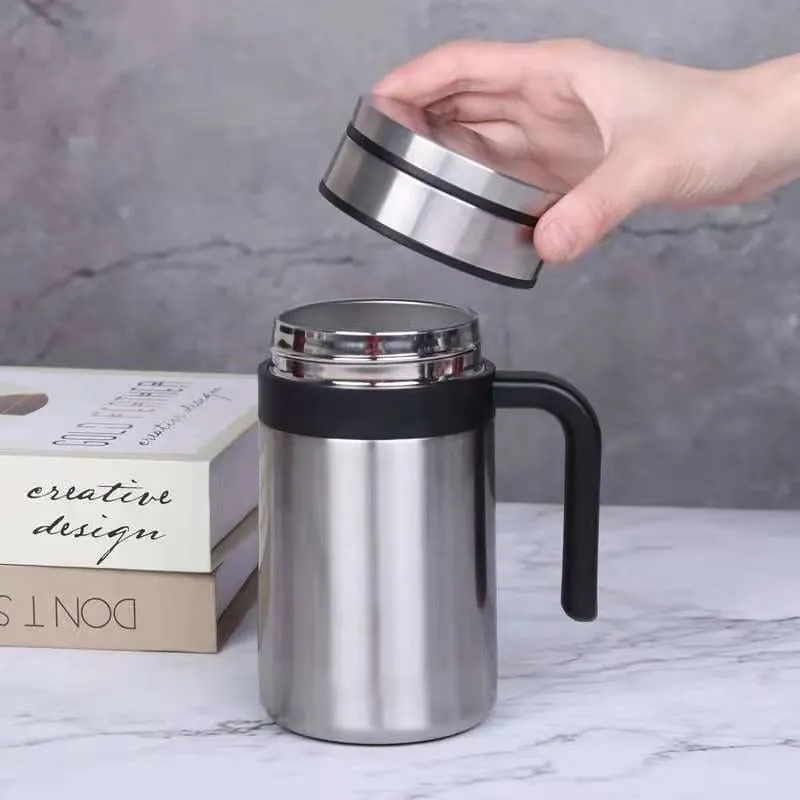 Thermal Mug Infuser 400ml Stainless Steel Thermos Mugs Office Cup With  Handle With Lid Insulated Tea Mug Thermos Cup Office