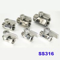 【hot】❡☄  New type quality MINI valve steel 1/8 1/4 3/8 1/2 BSP Female male SS316 for water oil acid 2 way ball