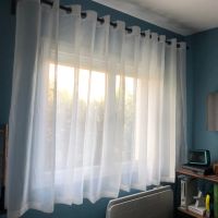 White Tulle Short Curtain for Living room Solid Sheer Voile Curtains for Kitchen Window Screening Linen Curtain Door Wedding