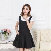 Household Artist Cafe Flower Nail Shop Female Women Apron Dress Black With Pockets Sexy Princess Party Bar Cooking Kitchen Apron Aprons