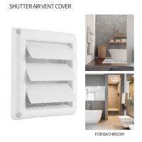 6-inch Air Vent Grille Ventilation Cover Plastic White Wall Grilles Duct 200x200x40mm Heating Cooling Vents with 3 Flaps