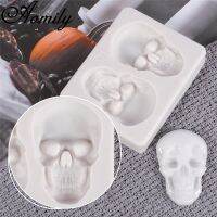 Aomily Skull Shaped Silicone Molds Tricky Halloween DIY Handmade Fondant Cake Mold Sugar Craft Chocolate Moulds Tools Cake Decor Bread  Cake Cookie Ac