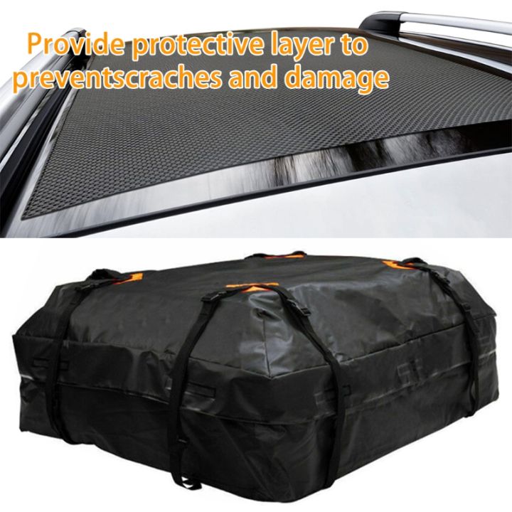 กระเป๋าหลังคาสำหรับงานหนักกันน้ำสีดำกระเป๋าหลังคาสินค้ารถยนต์420d-ผ้า-oxford-rooftop