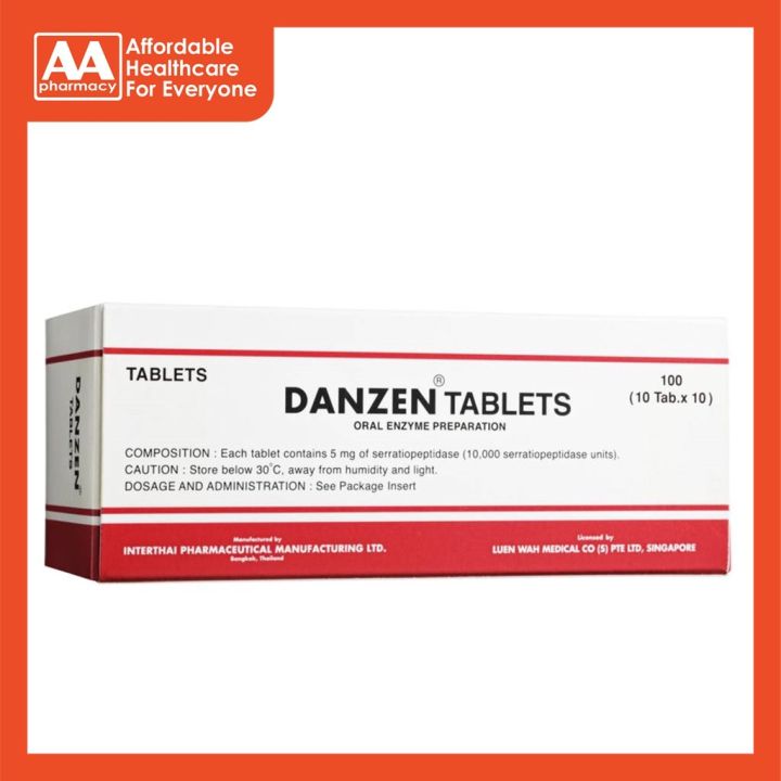 Danzen Serratiopeptidase 5mg Tablet 100sღ Lazada