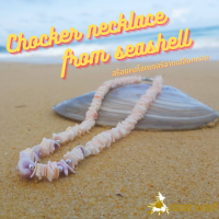 Andaman seashell สร้อยคอโชคเกอร์จากเปลือกหอย 1-3 สีชมพู