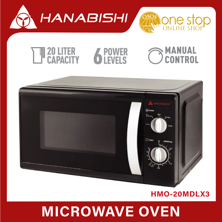 Hanabishi Original Microwave Oven 20L with 6 Power Level HMO20MDLX3