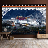 OperacwwartTibetan ethnic style wall cloth Potala Palace background za landscape cultural tapestry wall covering ！