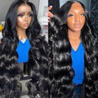 【LZ】☼▪  13x6 HD Transparent 30 40 Inch Body Wave Lace Front Human Hair Wig 360 Brazilian Wigs For Women Water Wave 13x4 Lace Frontal Wig