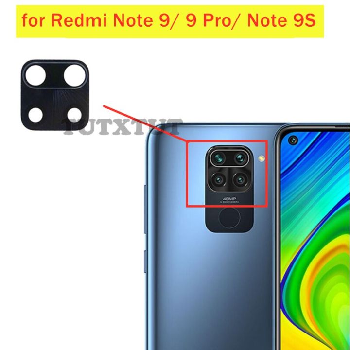 【❖New Hot❖】 nang20403736363 2ชิ้นสำหรับ Xiaomi Redmi Note 9/9 S ด้านหลังเลนส์กระจกกล้องถ่ายรูปด้านหลังหลักกาวเลนส์กล้องด้วยด้านหลังสำหรับ Redmi Note 9 Pro อะไหล่ซ่อม