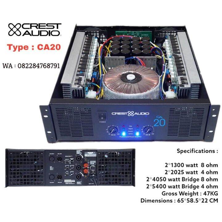 Power Amplifier / Power Ampli Crest Audio Ca20 / Crestaudio Ca 20