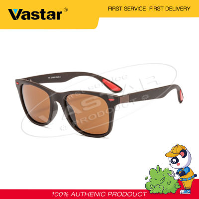 Vastar แว่นตากันแดดออกแบบตราสินค้าสำหรับผู้ชายและผู้หญิงคลาสสิกขับรถ P olarized ตารางกรอบแว่นตาอาทิตย์ชายแว่นตา UV400 gafas (สีน้ำตาล)