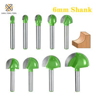 6Mm Shank Ball Nose Router Bits ชุด End Mill รอบ Cove กล่อง Solid Carbide CNC Radius Core Milling Bit LT014