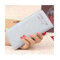 Hot Fashion Solid Women Purse Female PU Leather Sky Blue Long Wallet Coin Pocket Card Holder Bag Ladies Standard Wallet