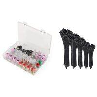 500PCS Cable Ties Black Heavy Duty Zip Ties with 71PCS TIG Torch Stubborn Gas Lens 12 Pyrex Glass Set