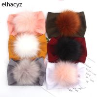 10pcslot Winter Big Bow Turban Head Wraps Top Knot Headband Kids New Arrival Elastic Hair Band Girls Cute Ball Hair Accessories