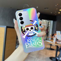 Casing Ponsel เคส Vivo V27E V27ลายอนิเมะ5G V27 Pro 5G ฝาปิดบัตรเลเซอร์ในตัวที่มีสีสัน