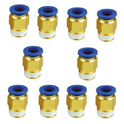 10PCS Pneumatic Male Straight Fitting Push in Quick Connector PC6 01 PC6 02 PC6 03 PC8 01 PC8 02 PC10 01 PC10 02 PC10 03 PC12 02