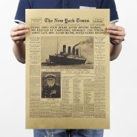 hyfvbujh✶  New History Poster Titanic Shipwreck Newspaper Paper Wall Stickers Painting