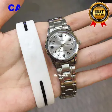 Silver watch band pearl | FULL-SILVER