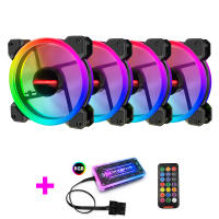 Coolmoon Case Fan PC Cooling RGB Fan with IR Remote Quiet Computer Case CPU Cooler and Radiator Computer Components พัดลม 120mm-kxodc9393